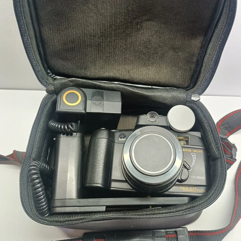 Canon Motor Drive TC-5000 35mm Film Red Eye‎ Reduction With Floodlight Untested